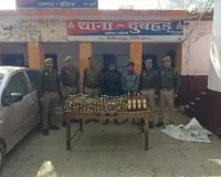 Ballia News : हुंडई कार से 60 हजार की शराब बरामद, दो तस्कर गिरफ्तार