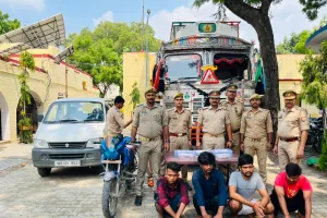 बलिया पुलिस ने अन्तर्राज्यीय गिरोह के 4 सदस्यों को किया गिरफ्तार, तीन वाहन बरामद